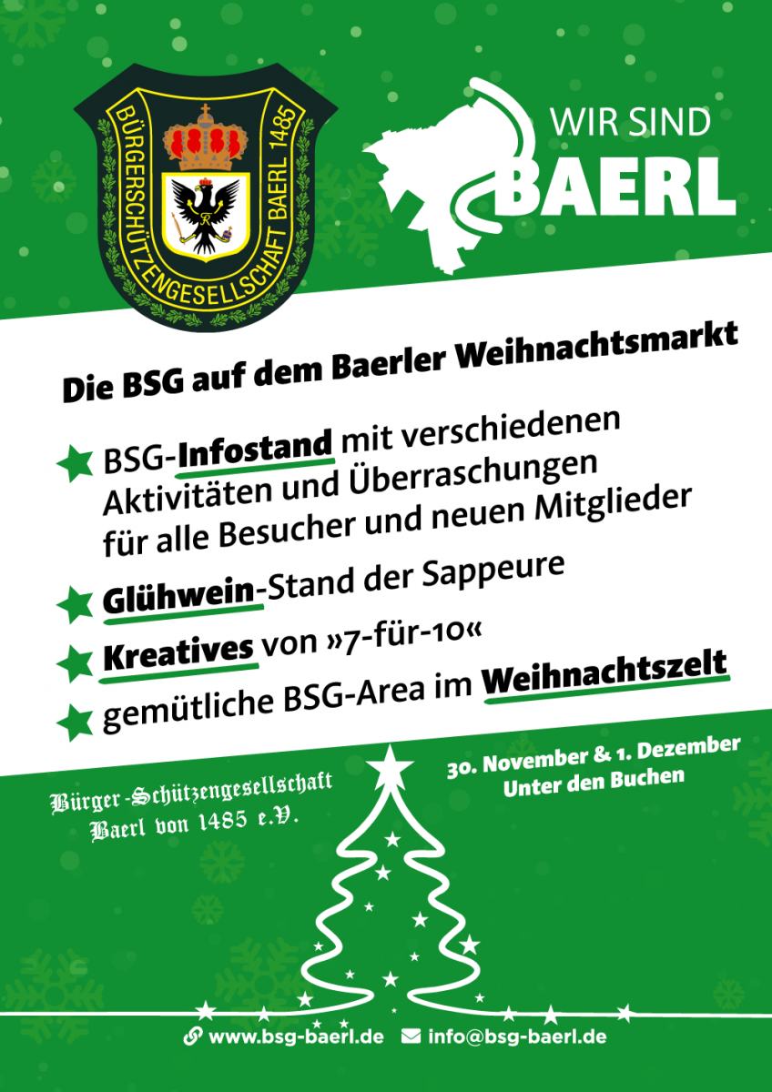 BSG auf dem Baerler Weihnachtsmarkt 2019