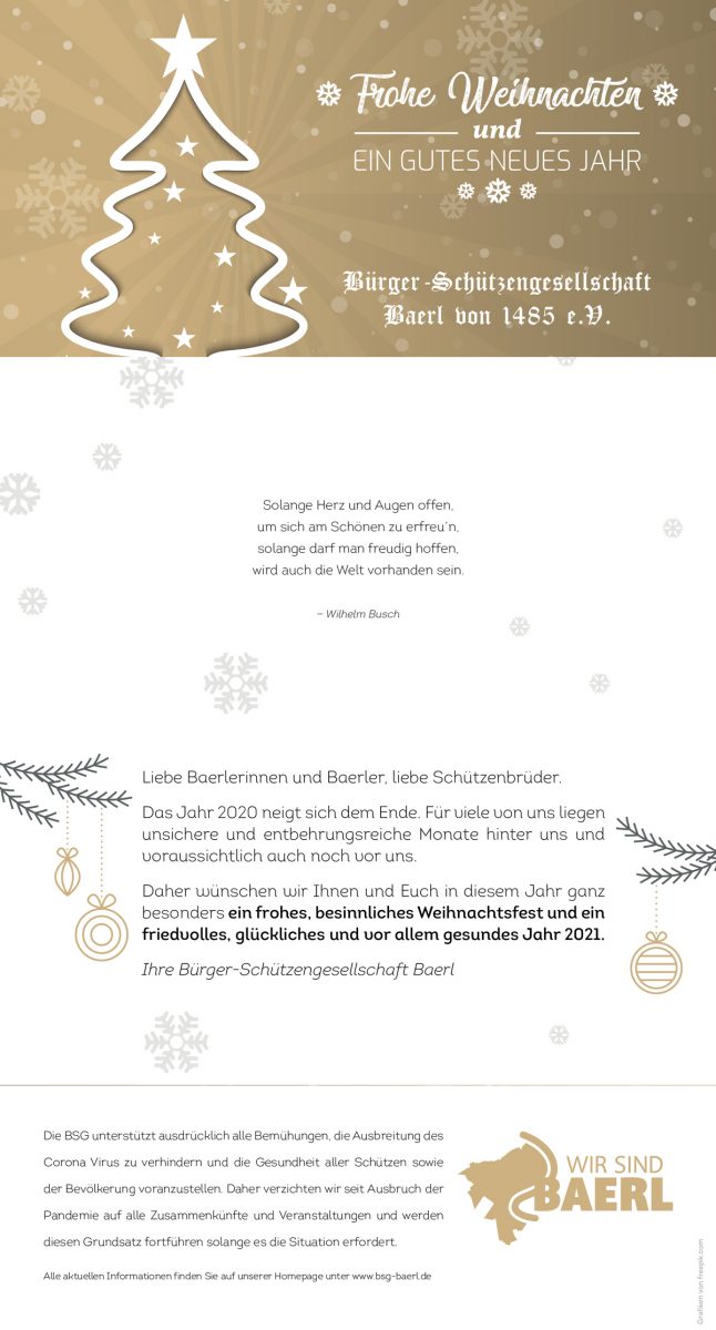 Weihnachtsgrüße 2020