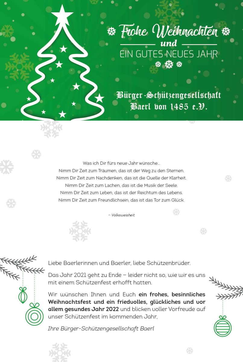 Weihnachtsgrüße 2021