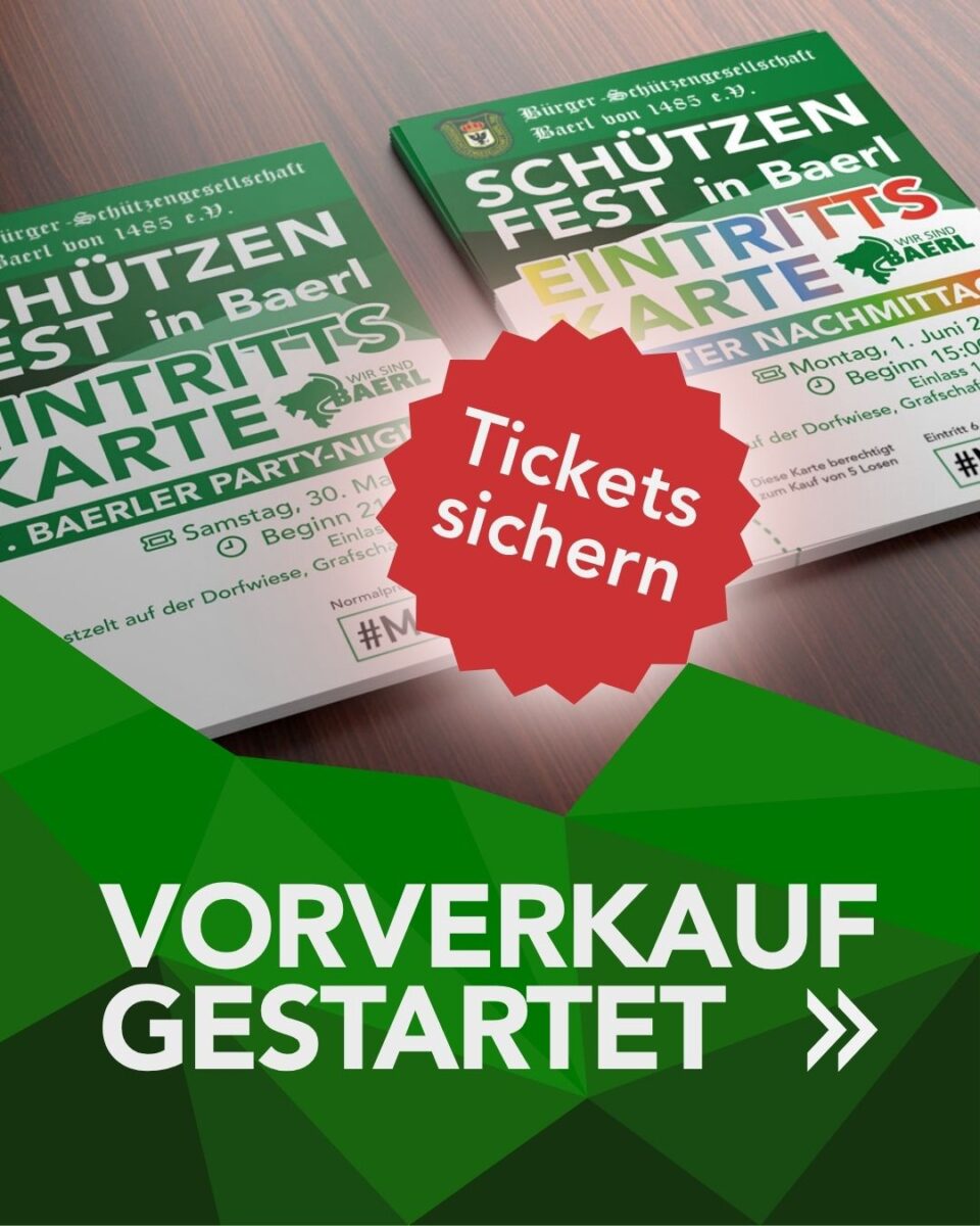 Kartenvorverkauf Schützenfest 2026